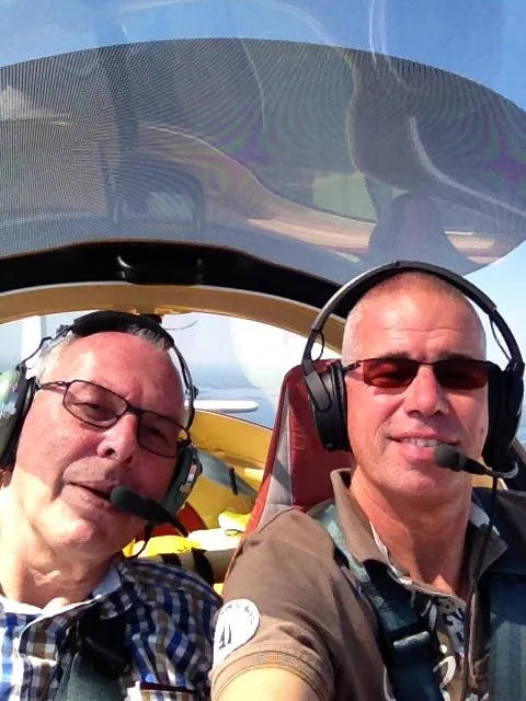 Selfie van de bemanning tijdens de Noordkaapreis van 2014