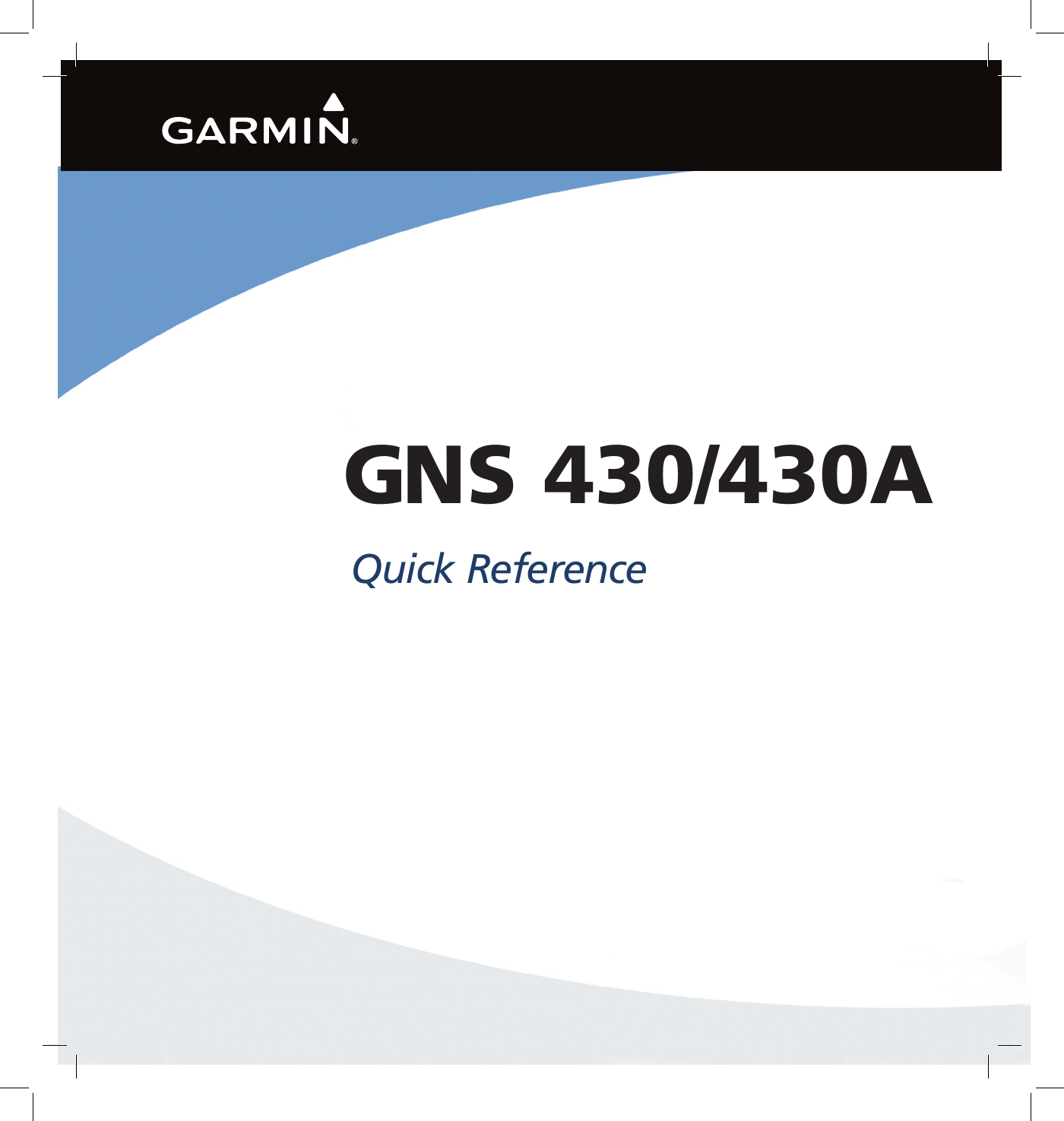 Voorpagina van GNS430 QuickReferenceGuide voor PH-DHA