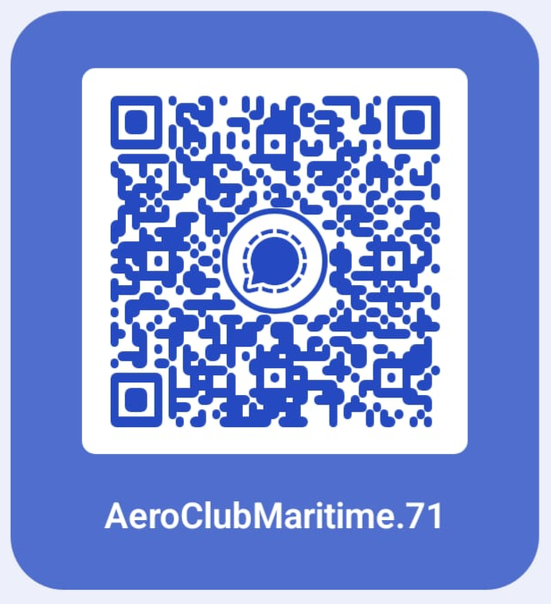 Signal QR-code voor Aeroclub Maritime opleidingen