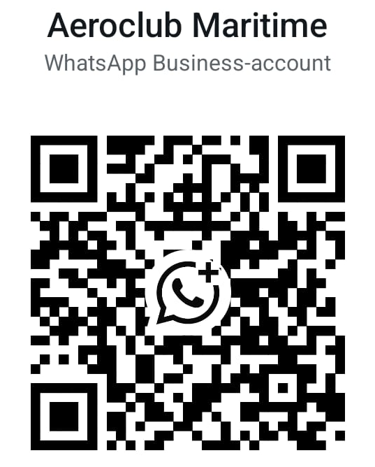 WhatsApp QR-code voor Aeroclub Maritime opleidingen