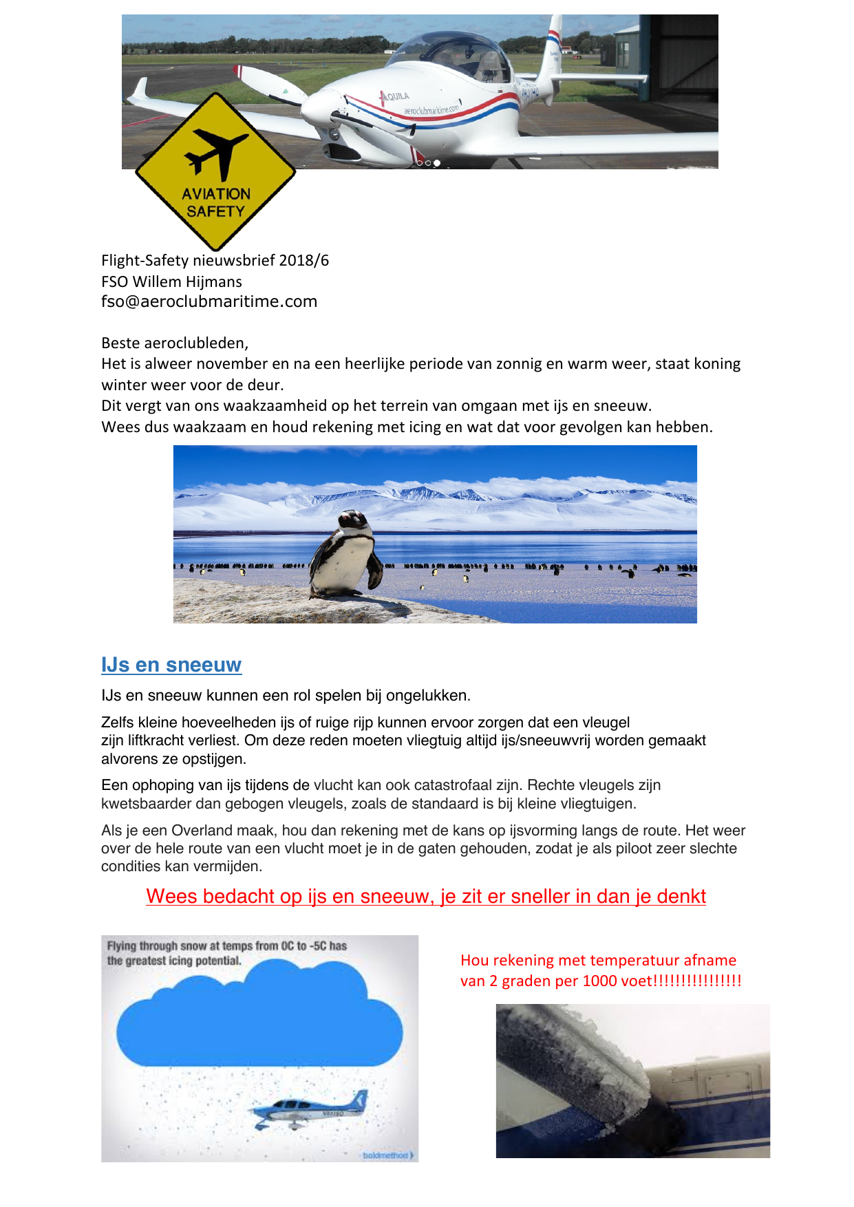 Voorpagina van safety brief 03 uit 2018