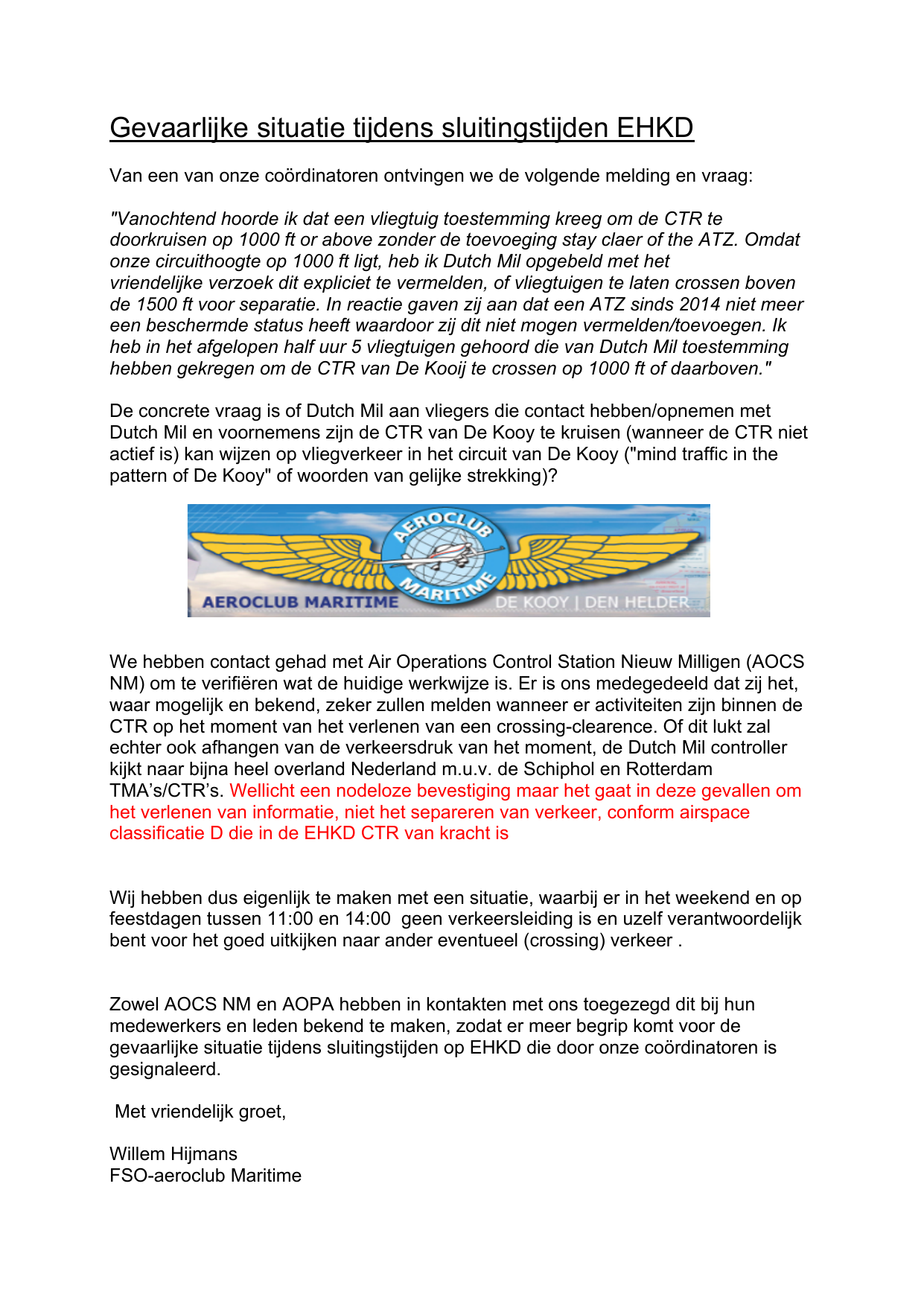 Voorpagina van safety brief 08 uit 2019