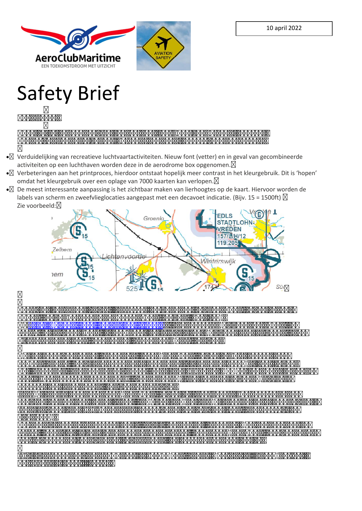 Voorpagina van safety brief 14 uit 2022