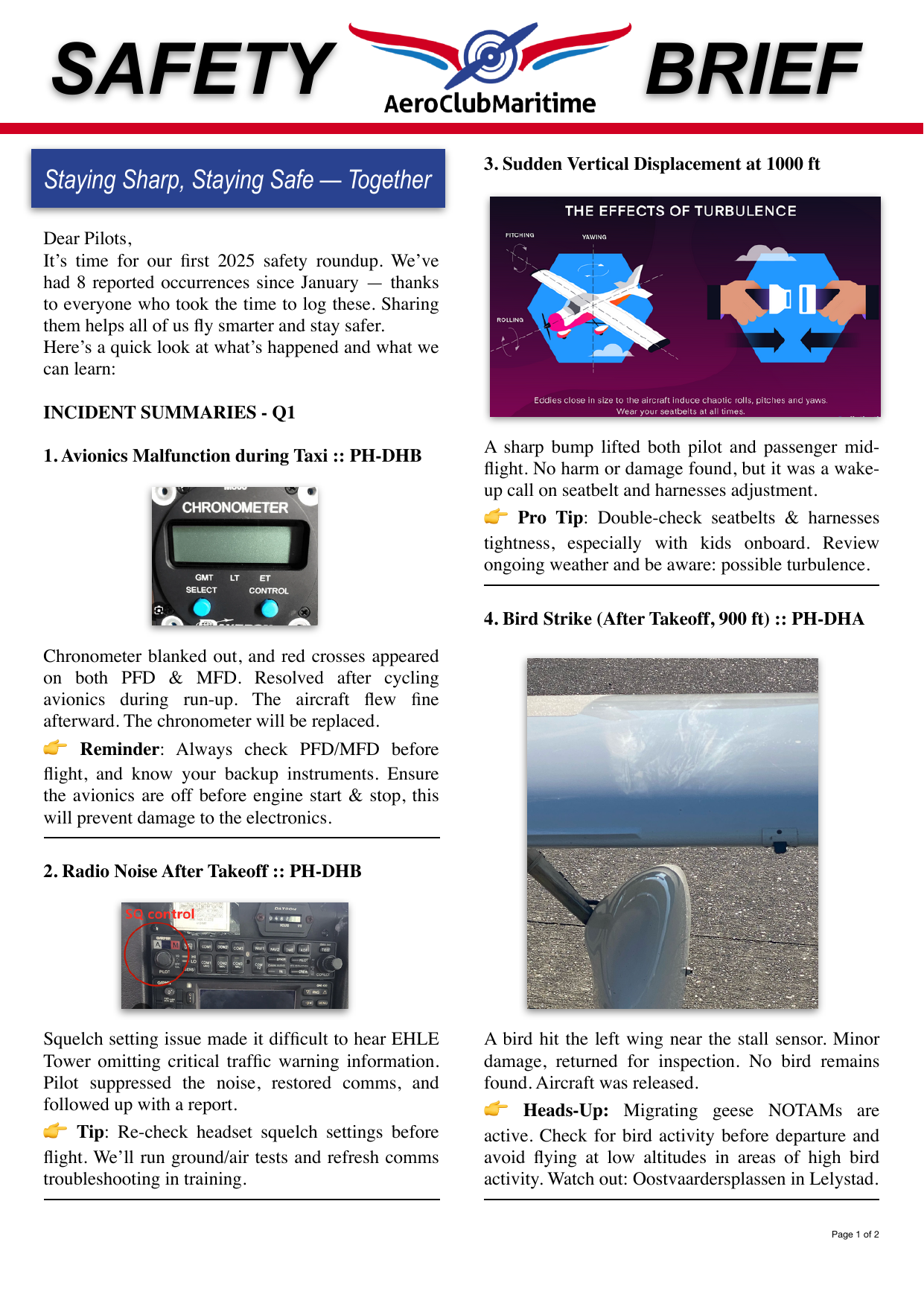 Voorpagina van safety brief 28 uit 2025
