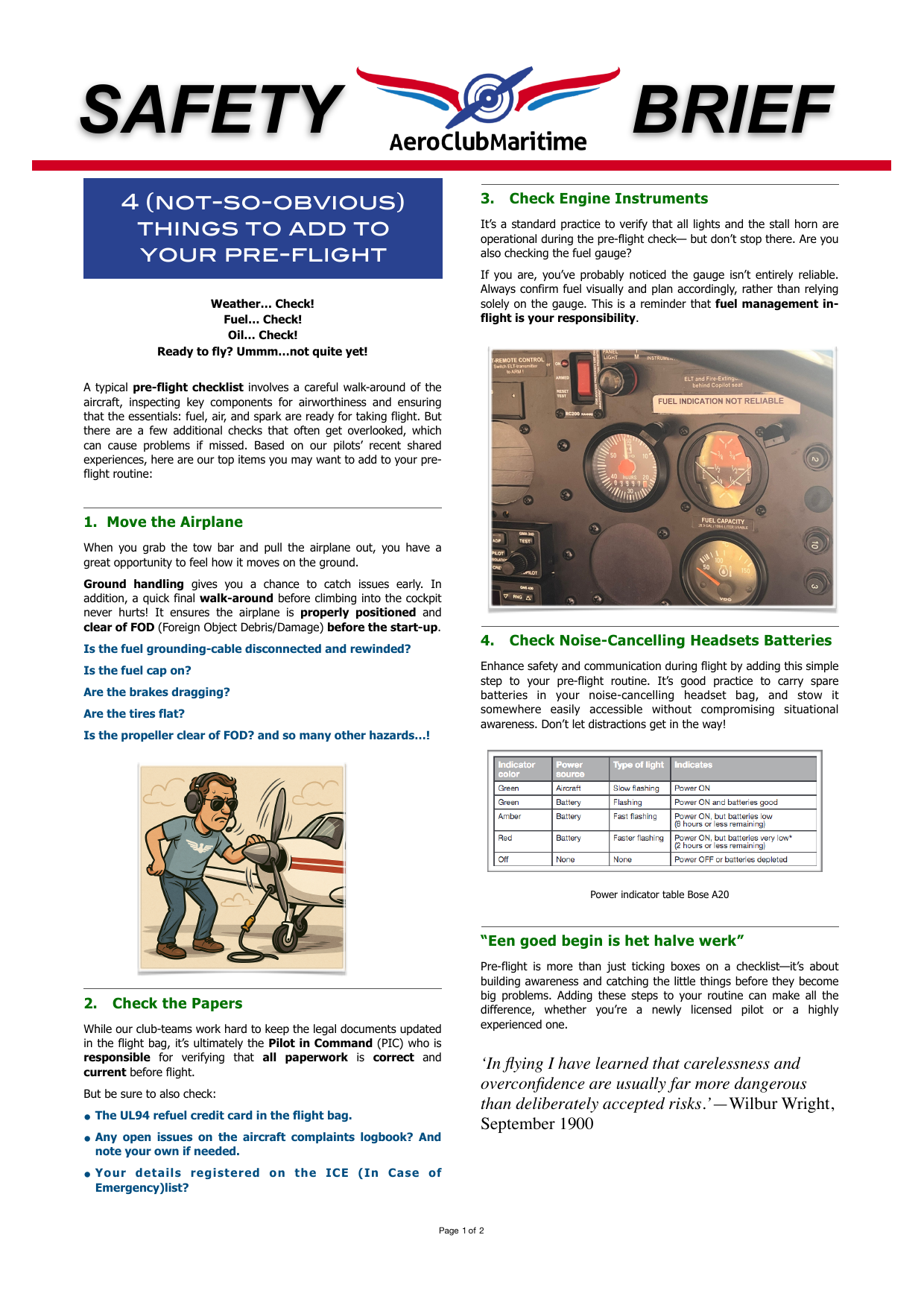 Voorpagina van safety brief 31 uit 2025