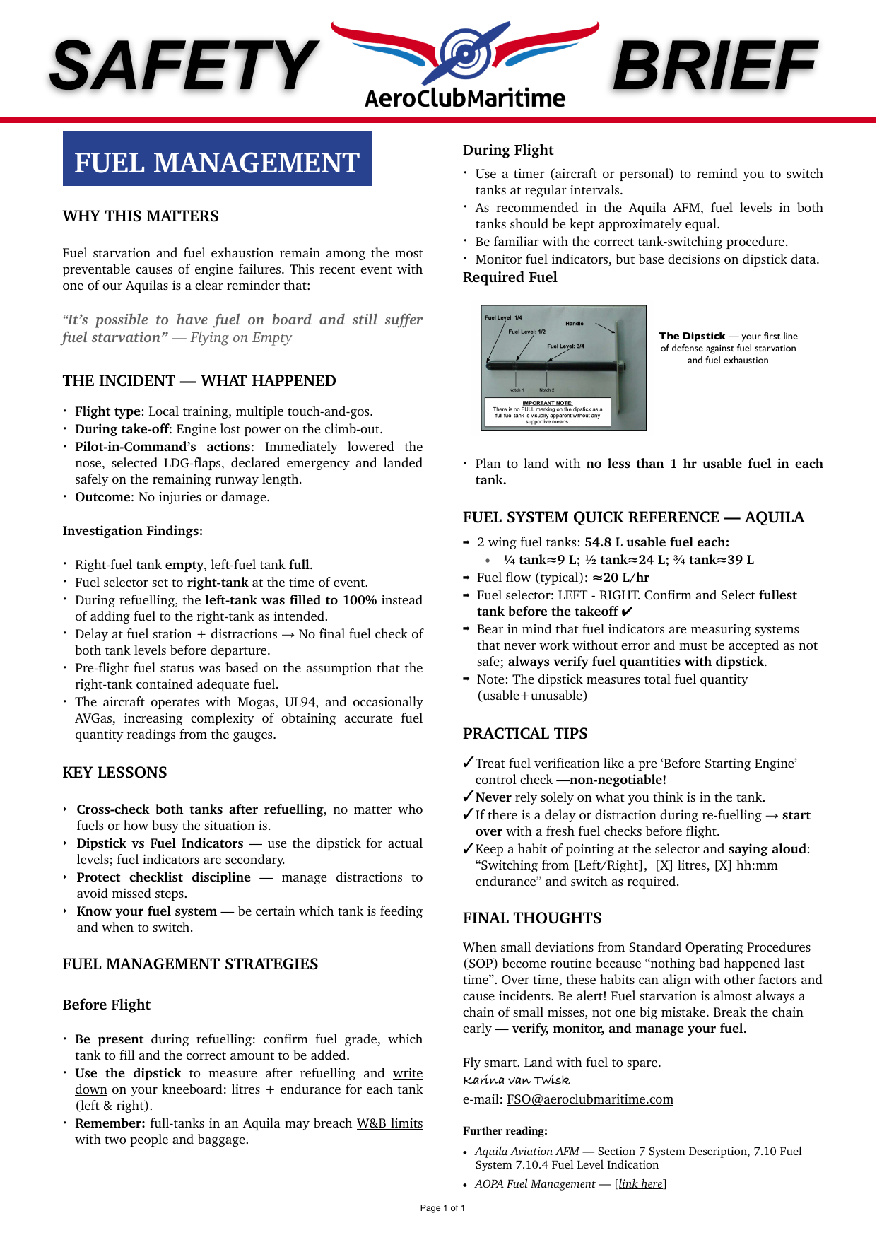 Voorpagina van safety brief 32 uit 2025